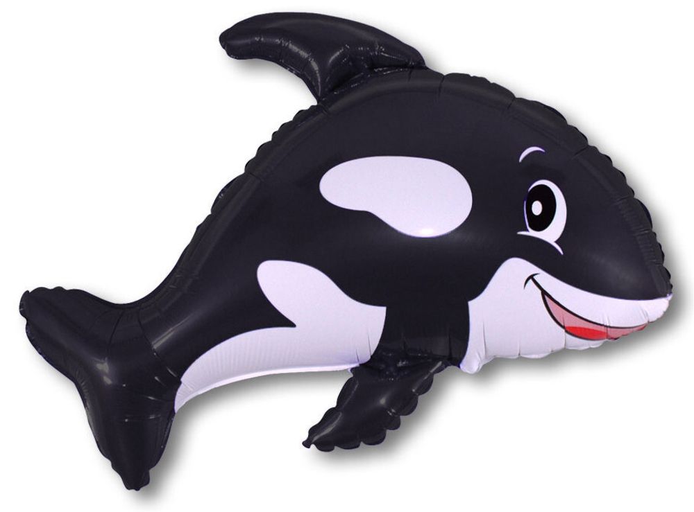 F Фигура, Дружелюбный кит (черный), 34&quot;/87 см, 1 шт.