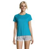 Футболка SPORTY, женская, полиэстер 140. Голубой  XS