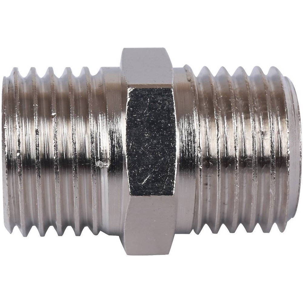 Ниппель STOUT никелированный 1/4" НР/НР