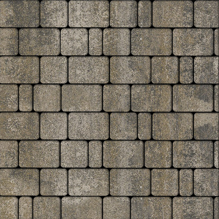 Тротуарная плитка КЛАССИКО - Искусственный камень Базальт, комплект из 3 видов плит