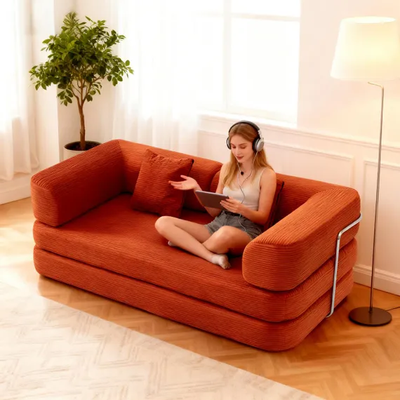 Диван TEDDY Prime, терракотовый