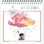 Блокнот-скетчбук QUADRO BIG AQUARELLE 20 листов на металлическом гребне