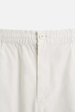 ZARA БРЮКИ-ДЖОГГЕРЫ ИЗ ТКАНИ С ЭФФЕКТОМ ПОТЕРТОСТИ, КАМЕННО-СЕРЫЙ