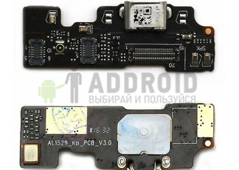 Нижняя плата для Meizu U20 с разъемом зарядки (usb)