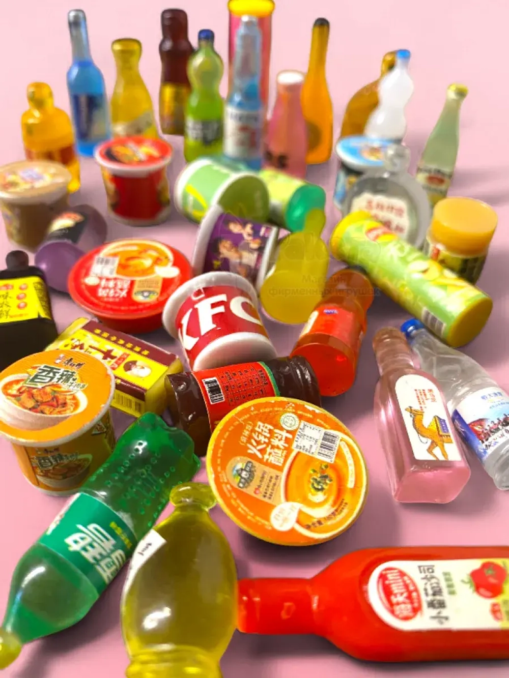 Миниатюры мини маленькая еда бутылочки для кукол 70 шт