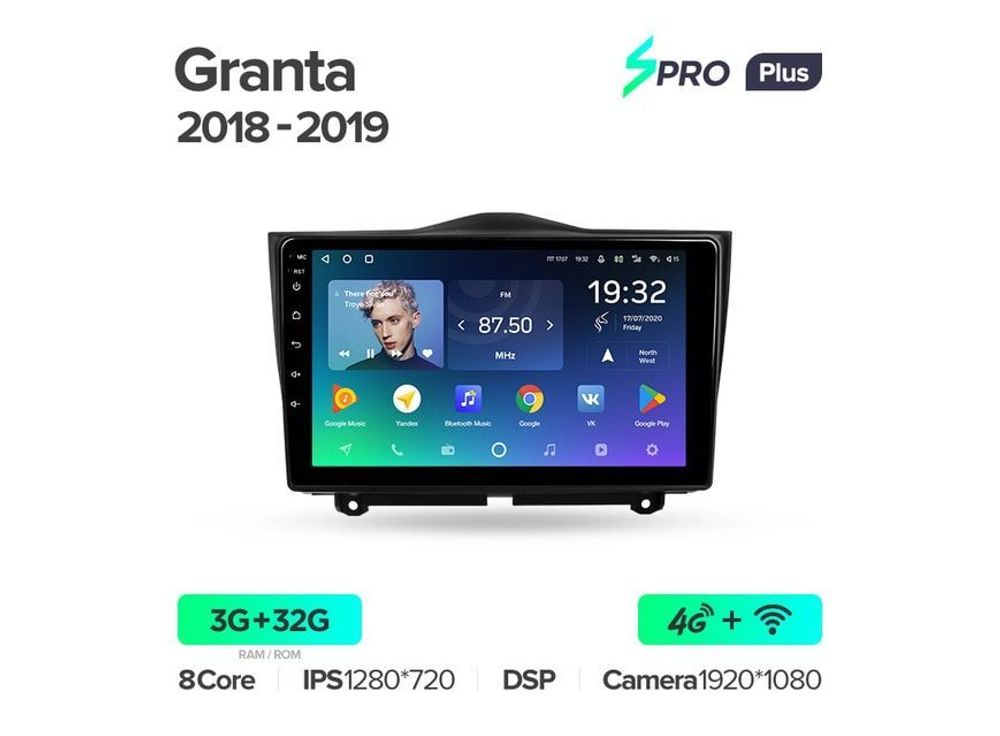 Магнитола Teyes SPRO Plus 3-32 Lada Granta Cross 2018 — 2019 9.0&quot;