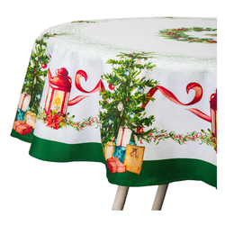 Скатерть овальная 168х250 Mix&Match Home Елочка белая