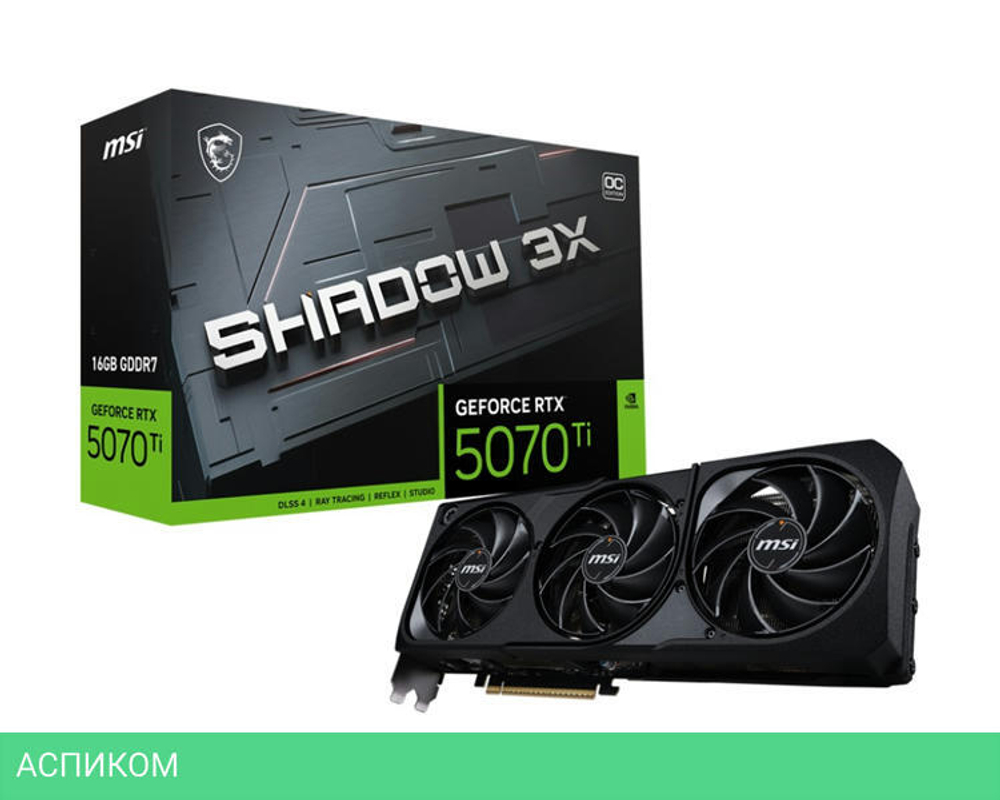 Видеокарта MSI RTX 5070 Ti Shadow 3X OC 16G GDDR7