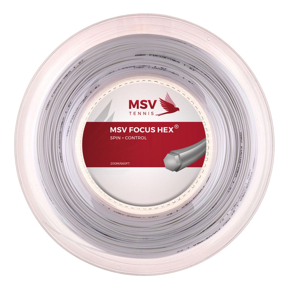 Струны теннисные MSV Focus-HEX String Reel 200m - White