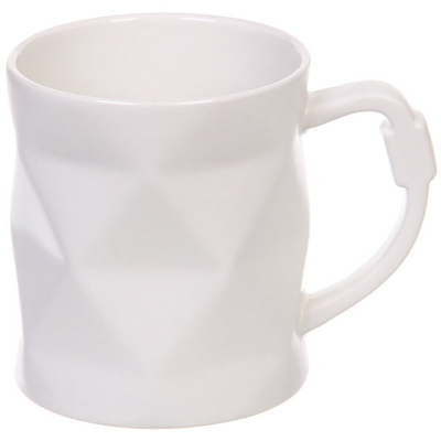 Кружка керамическая 420мл «Белая» мятая