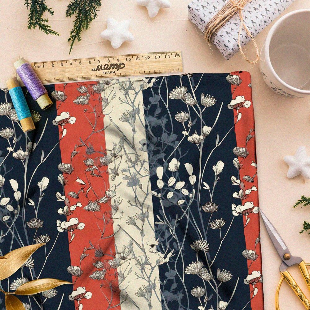 Ткань премиум шелк искусственный Армани туманные эхо воспоминаний