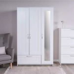 Сириус шкаф с зеркалом 3 двери 1 ящик 1170х500х1900 Белый