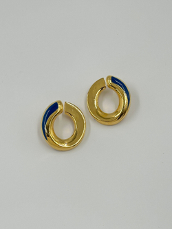 Серьги с синей эмалью Avon