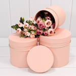 Коробка 18х17 см Набор 3 шт (Персиковый)