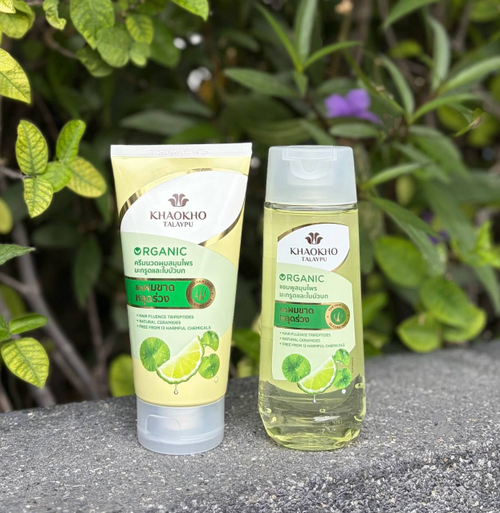 Бессульфатный шампунь Лайм и Центелла Leach Laim & Centella Herbal Shampoo Khaokho Talaypu