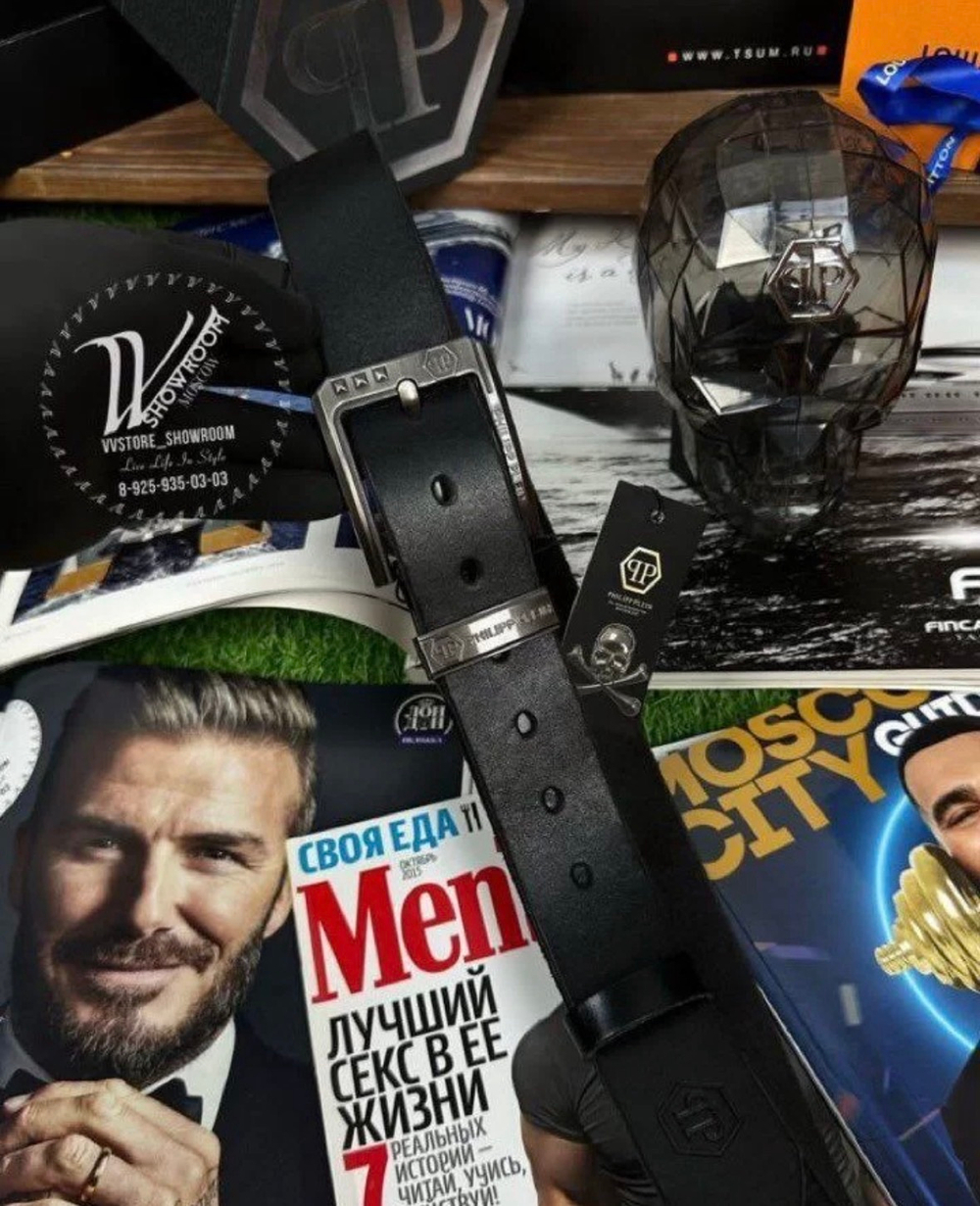 Ремень Philip Plein натуральная кожа