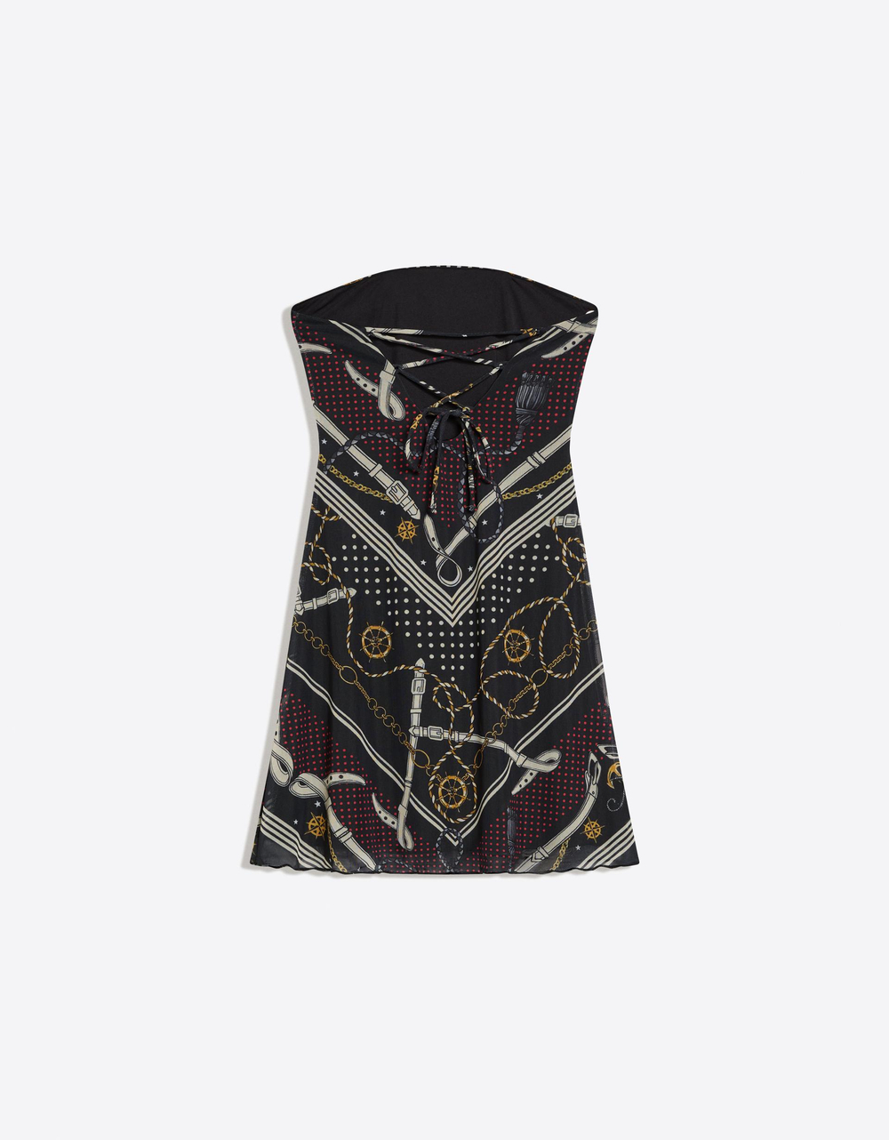 Мини-платье из тюля с бандо - BERSHKA