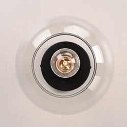 Потолочный Светильник Rh Utilitaire Globe Shade Flushmount Black By Imperiumloft