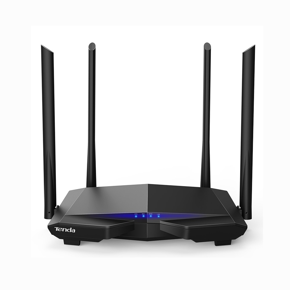 Маршрутизатор TENDA AC6 Wi-Fi маршрутизатор двухдиапазонный стандарта AC1200, 4 внешние антенны 6dBi, 1-port 10 / 100Mbps WAN, 3-ports 10 / 100Mbps LAN