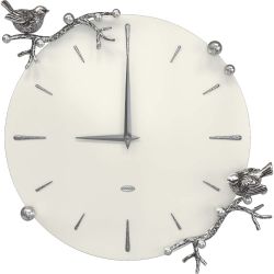 Часы настенные Терра Колор Белый опал Сильвер