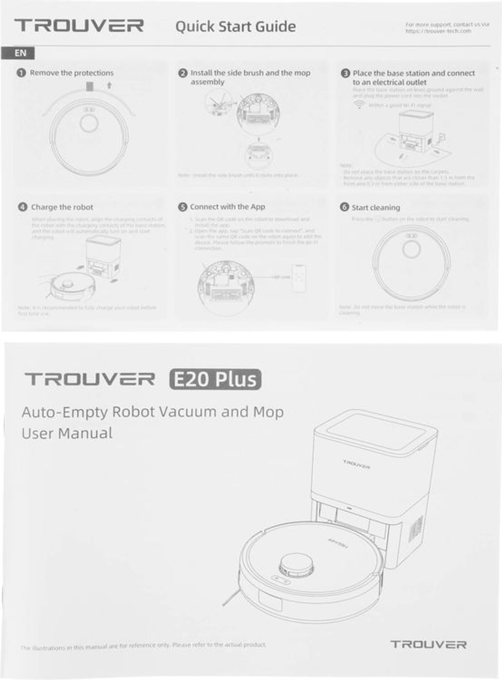 Робот-пылесос TROUVER E20 Plus, 75Вт, белый/белый [rle12gd]