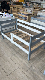 Кровать подростковая "Софа" 160*80 см серо-белая 1 борт (СЧ)