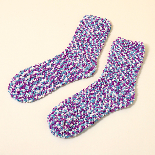 Пушистые носки 24-26 см, фиолетовый