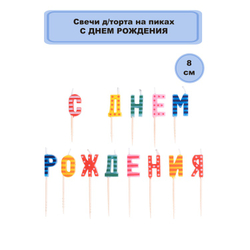 Свечи на пиках С Днем Рождения