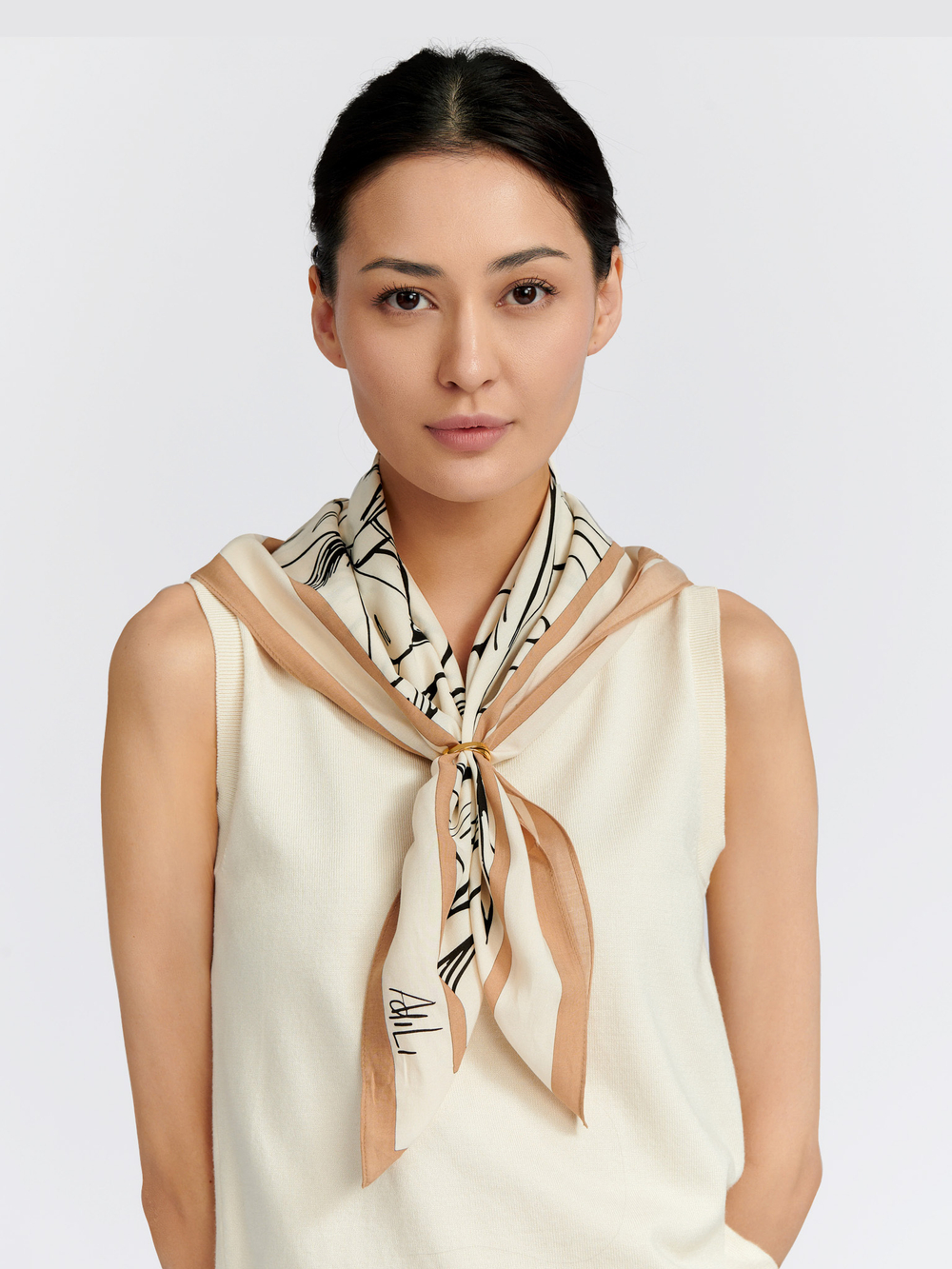 ПЛАТОК вискоза | 70х70 | (245-02) «Гүлзар бақ»