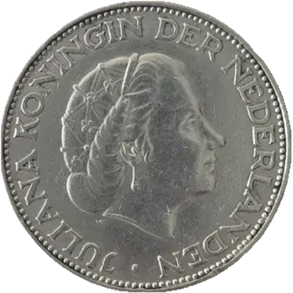 Netherlands, 2½ Gulden, 1964 – Queen Juliana, AU