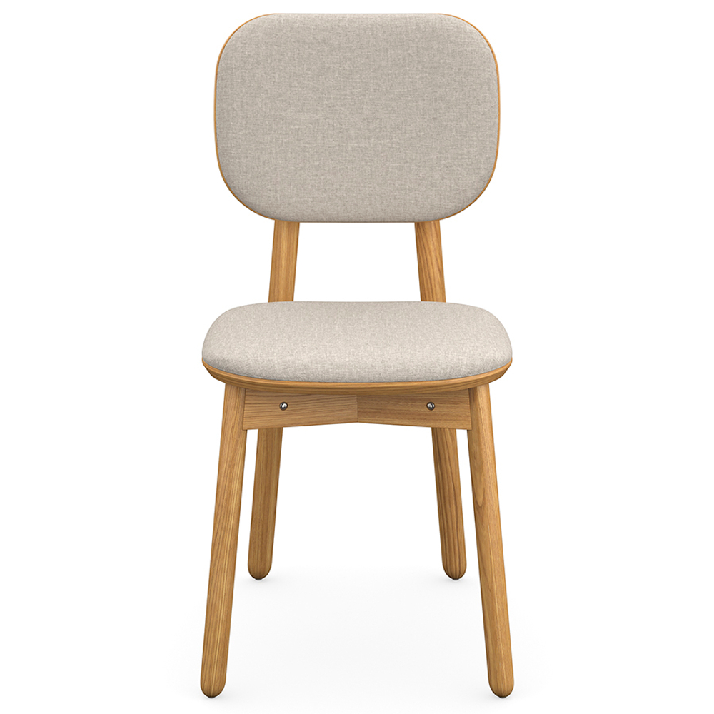 Стул с обивкой saga, рогожка, бежевый