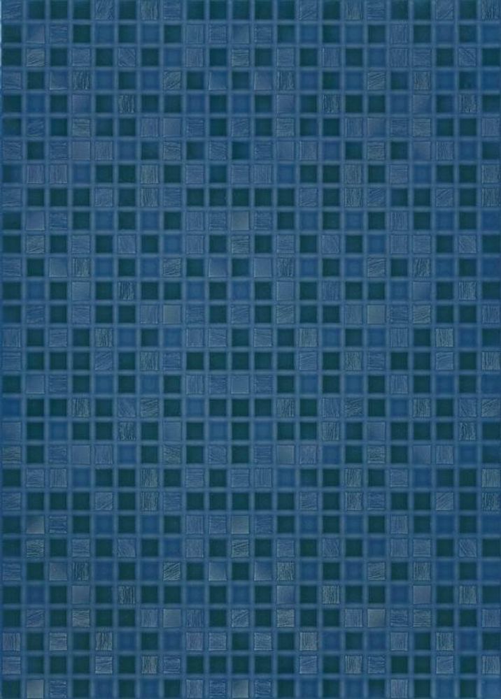 Плитка облиц КВАДРО синий низ  250х350 (уп 16 шт - 1,4 кв.м.)