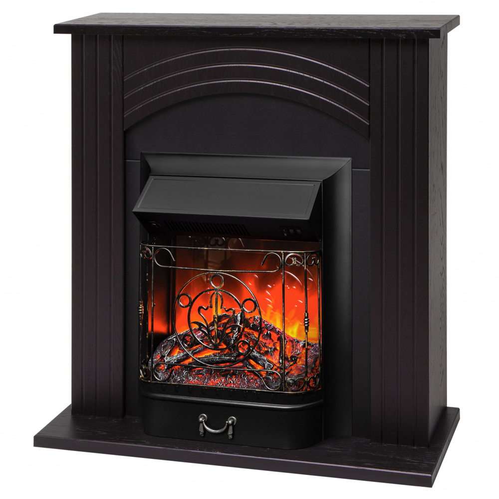 Электрокамин RealFlame Hanna DN орех с очагом Majestic Lux Black