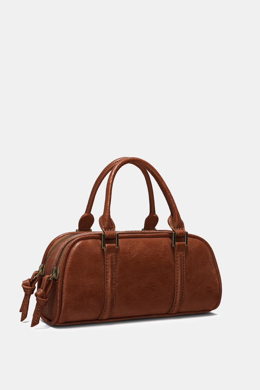 ZARA НЕБОЛЬШАЯ СУМКА-БОУЛИНГ, ОРАНЖЕВЫЙ