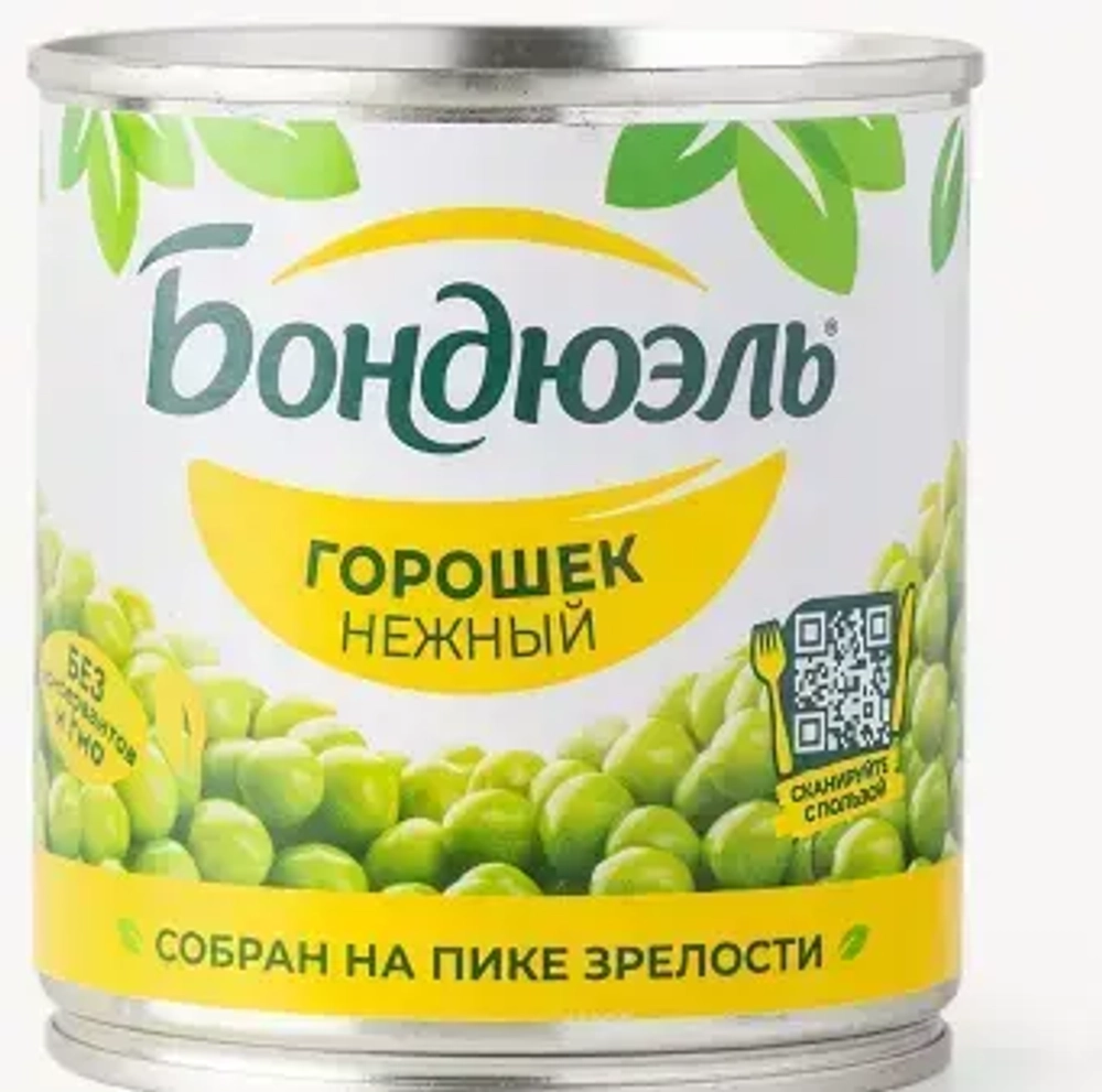 Горошек зеленый БОНДЮЭЛЬ нежный 425мл