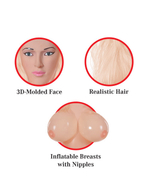 Большегрудая блондинка с реалистичной вагиной и анусом Mona Mountains (Цвет: светлокожая блондинка)