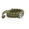 Браслет с шармом Спартанский шлем из мельхиора - зеленый паракорд, вид 2