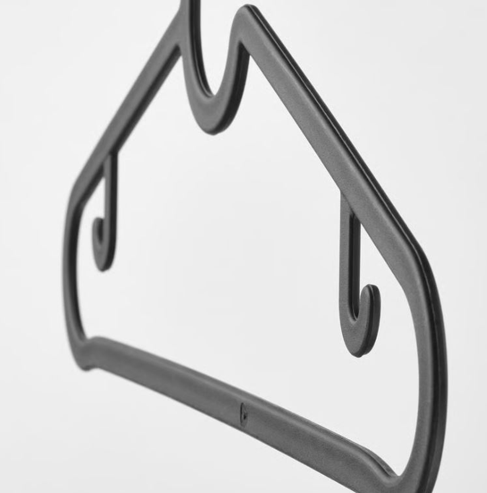 Набор вешалок Braås черный 10 шт, 39 см, полипропилен