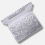 Резинки для волос в кейсе IPARIKMAHER MAXI прозрачные 25 мм 100 шт