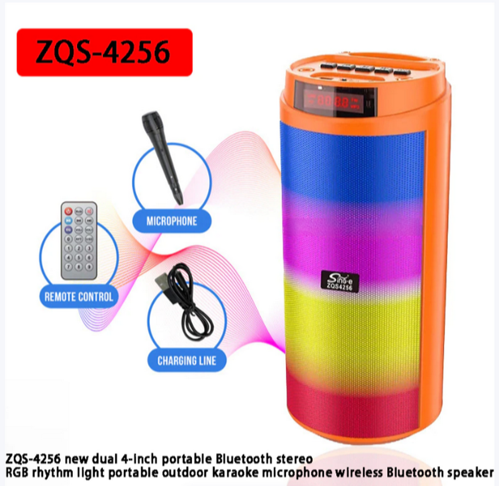 Колонка BT Speaker ZQS-4256 Sing-e 30W/Luz LED караоке