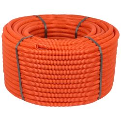Труба гофрированная ПНД ЭРА GOFR-20-100-HD-OR-T тяжелая оранжевая безгалогенная (HF) d 20мм с зондом 100м | Трубы гофрированные ПНД