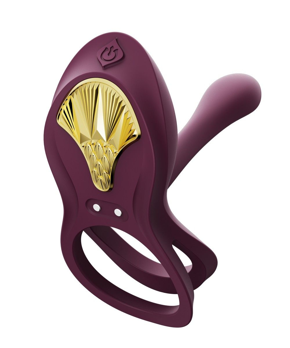 Эрекционное виброкольцо Zalo Bayek с пультом ДУ, фиолетовое