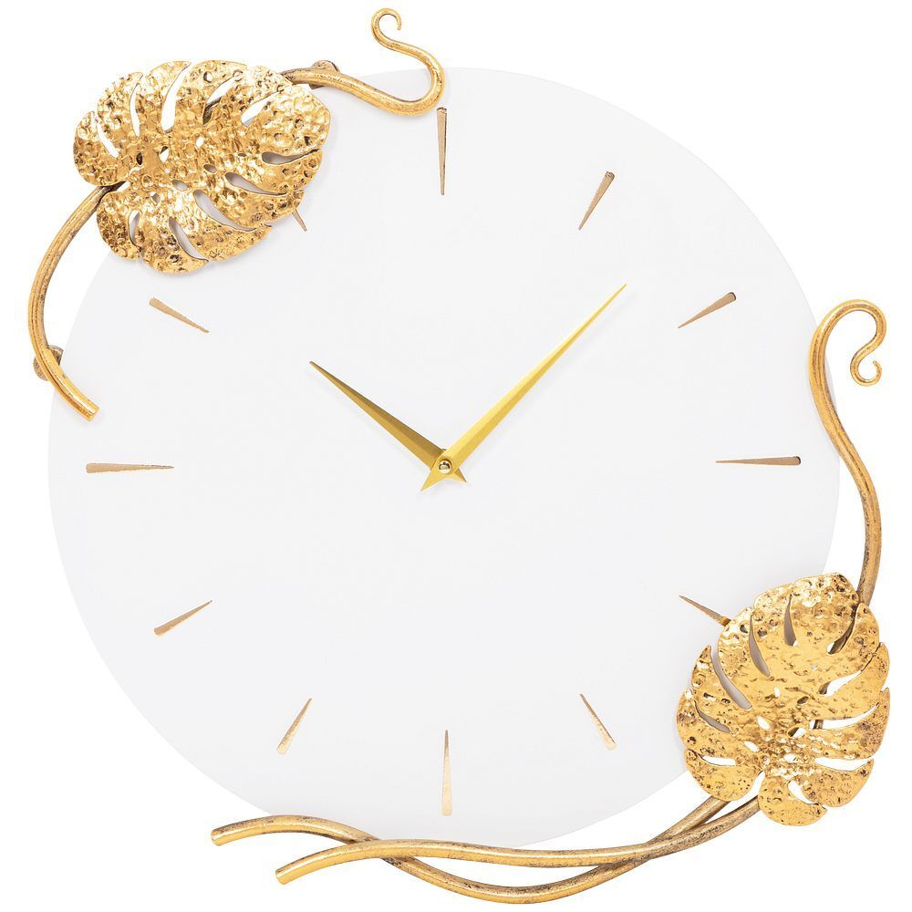 Часы настенные Monstera Deliciosa (Монстера) Айс Амбер