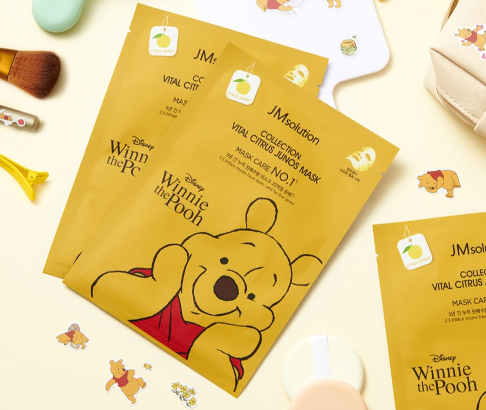 JMsolution Маска тканевая для лица с юдзу – Disney collection vital citrus junos mask, 30мл