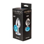 Анальная пробка 8см с голубым кристаллом Lola Games Diamond Light blue Sparkle Large 4010-04Lola