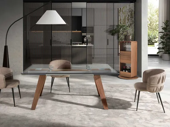 Вращающийся барный шкаф 3115/BRG-3615E из ореха