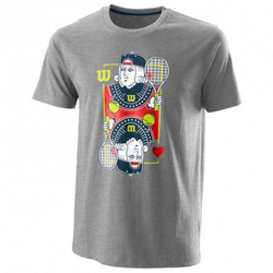 Футболка мужская теннисная Wilson M King Tech Tee - heather grey