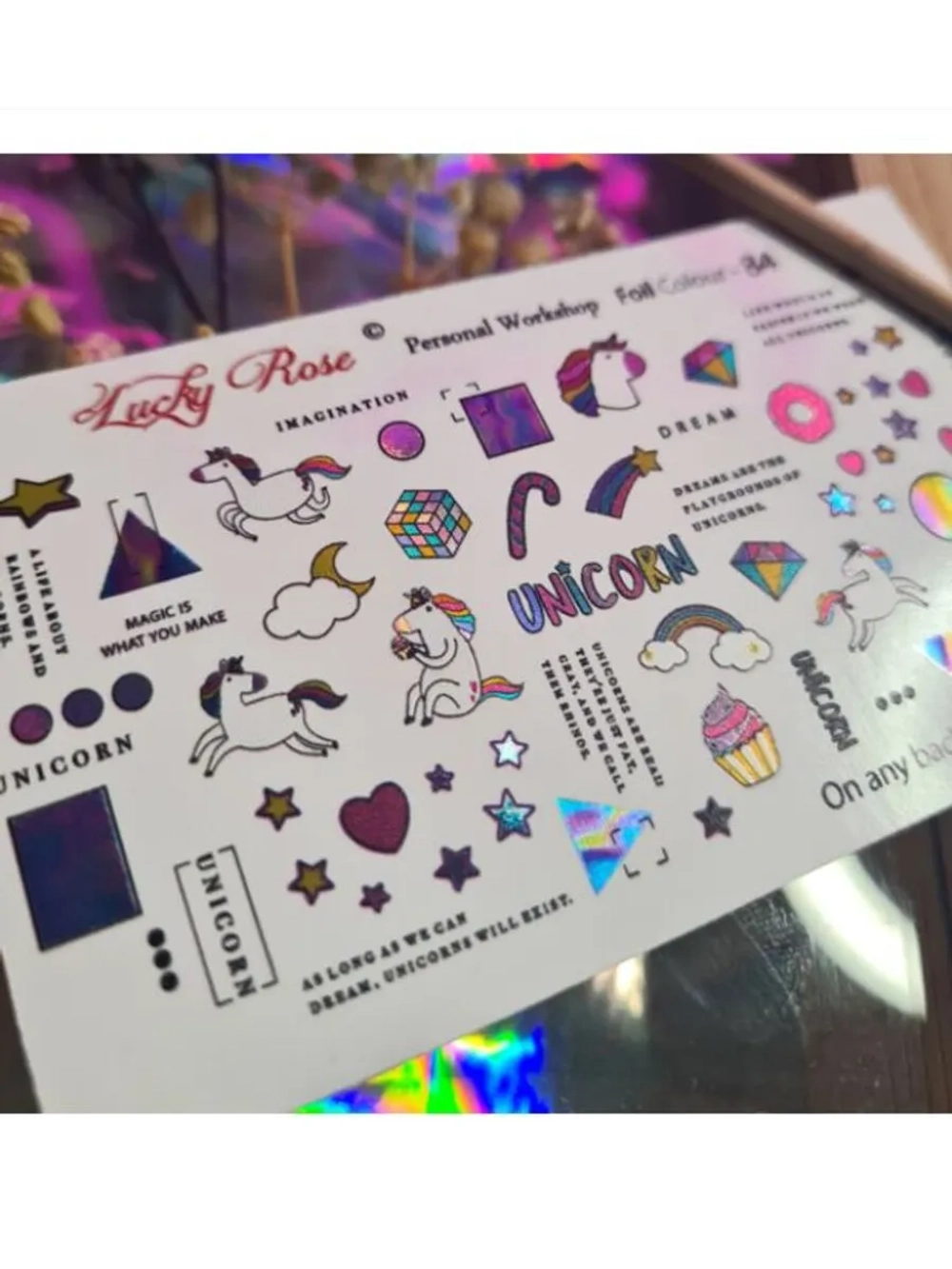 Набор слайдеры 2шт Lucky Rose. Foil 084, 085