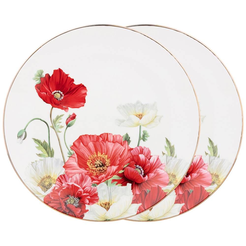 НАБОР ТАРЕЛОК ОБЕДЕННЫХ LEFARD "МАКИ" 2 ШТ. 25,5 СМ (КОР=18НАБ.)