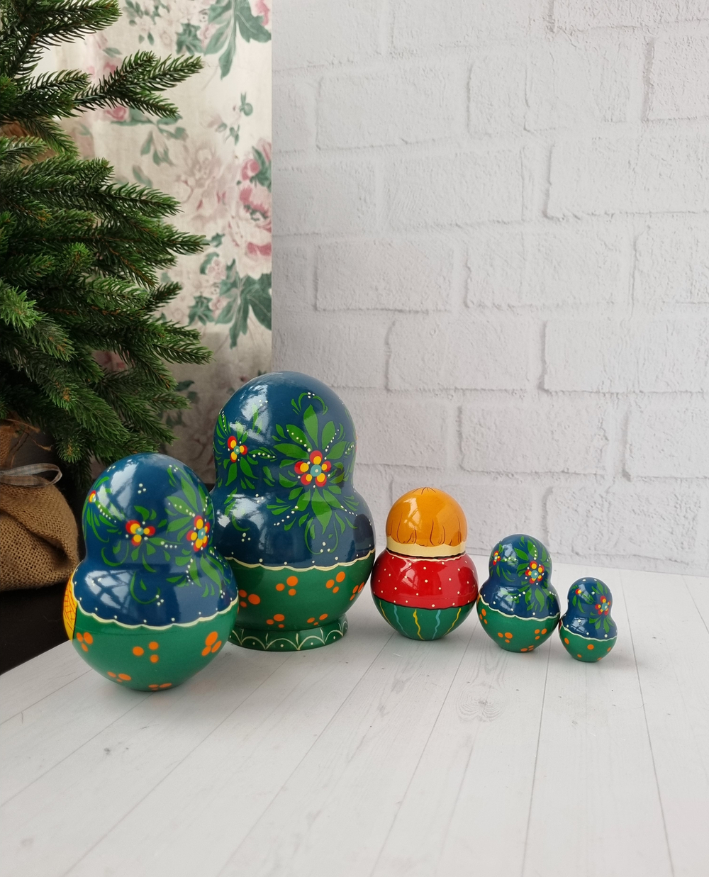 Матрёшка "С курочкой" традиция 5м 15см пузатая